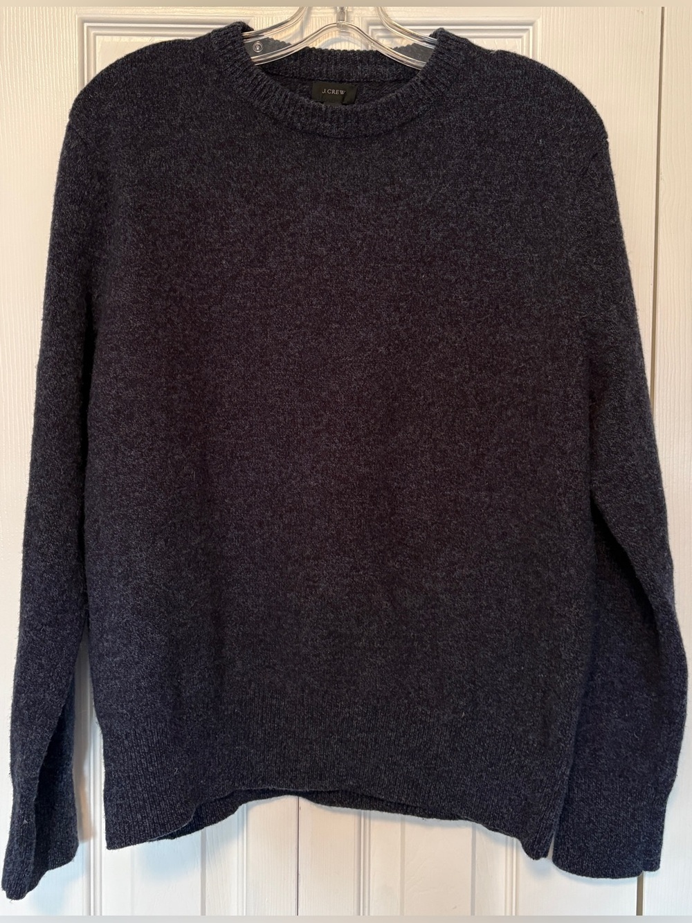 J. Crew Men’s Lambswool Crewneck Sweater Heather Midnight M